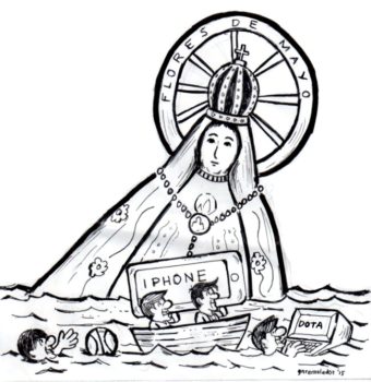 Flores de Mayo cartoon