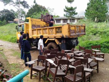 SPCT donate chairs to Marilog HS