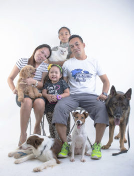 Arvin Serra with family & pets (AFS CREATIVE STUDIO)