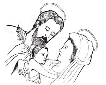 holy family caricature