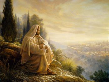 Jesus and mountains