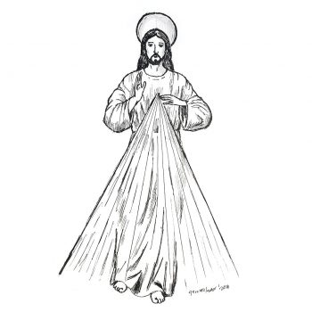 caricature editorial divine mercy