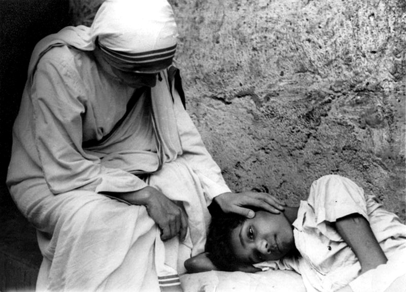 Mother Teresa with boy
