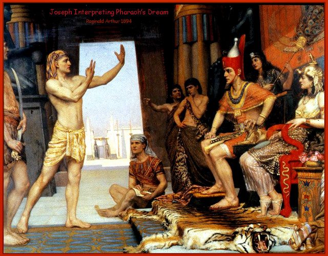 Genesis chapter 41 Joseph before Pharaoh interpreting the dream