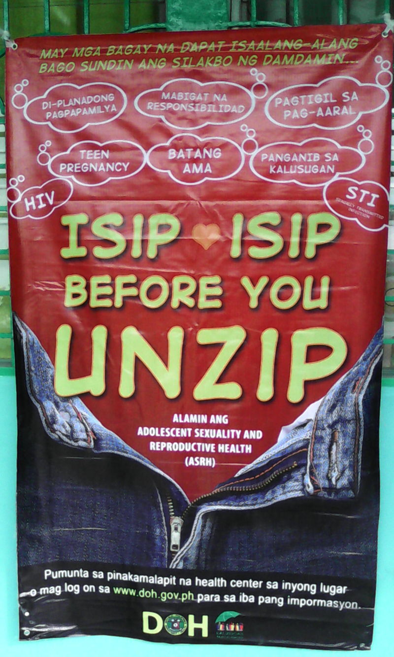 Department of Health "Isip-Isip before you Unzip" Program