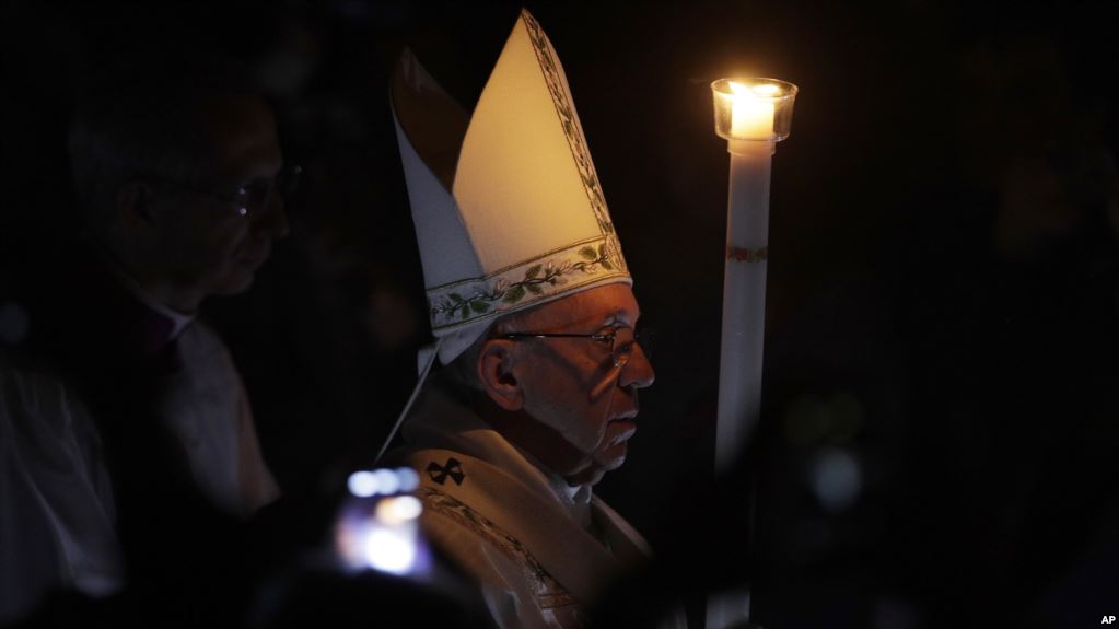 Pope Francis Easter Vigil AP