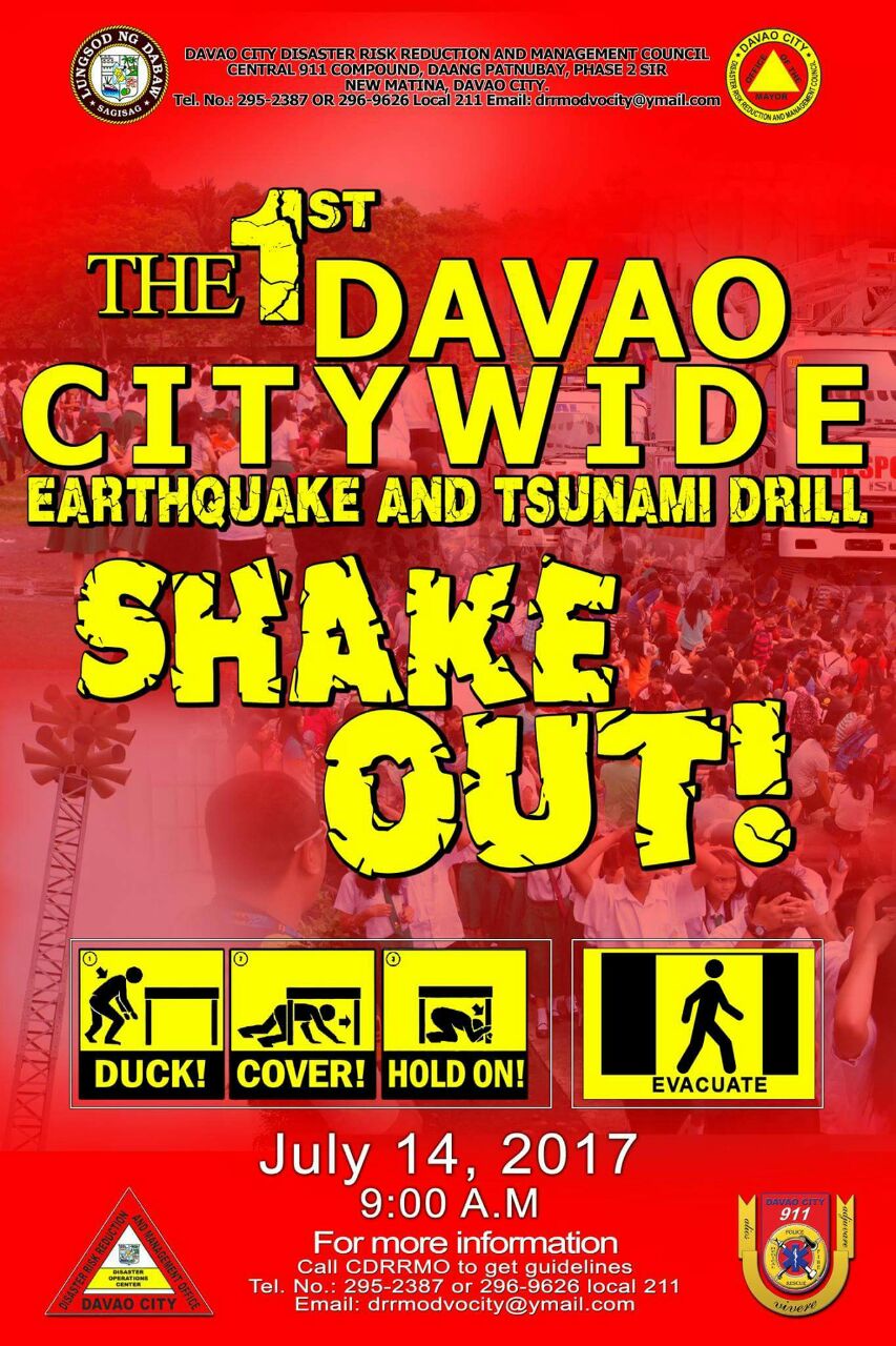 Shake Out 1st Davao Citywide Earthquake and Tsunami drill