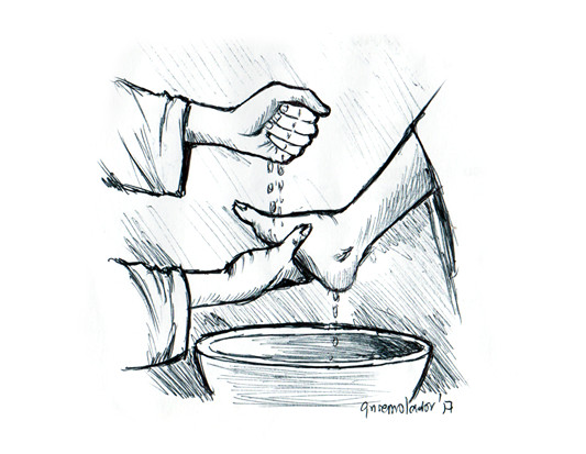 editorial washing of feet