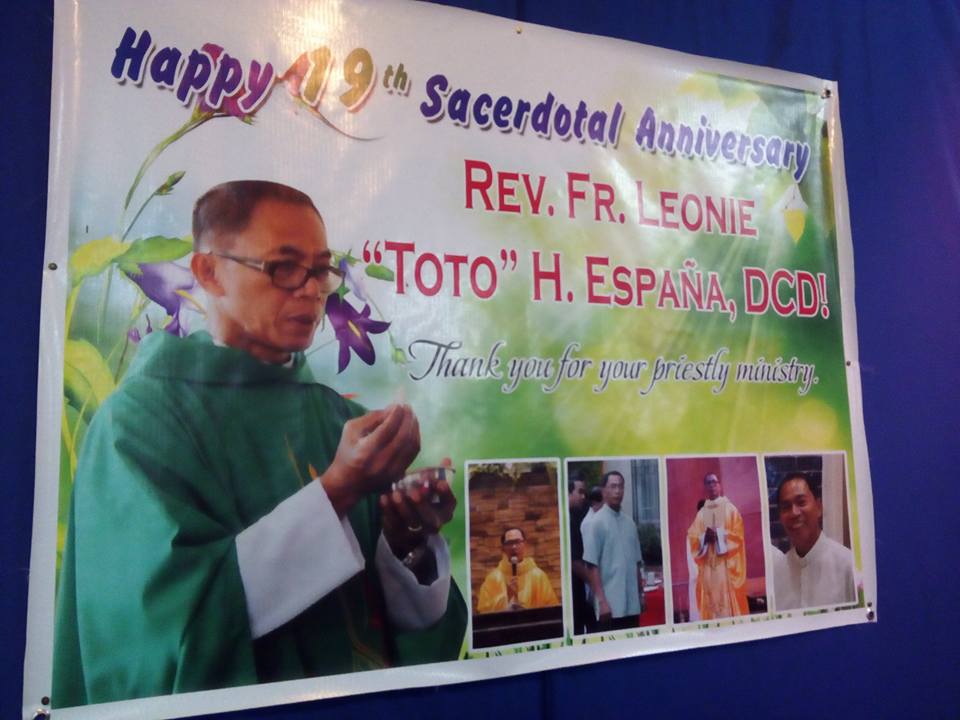 Fr. Leonie "Toto" España 19th Sacerdotal