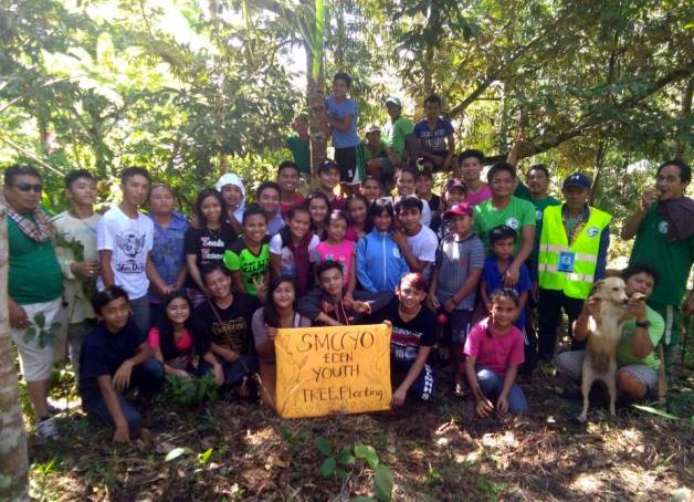 tree planting Barangay Eden SMCC Youth Leaders GKK