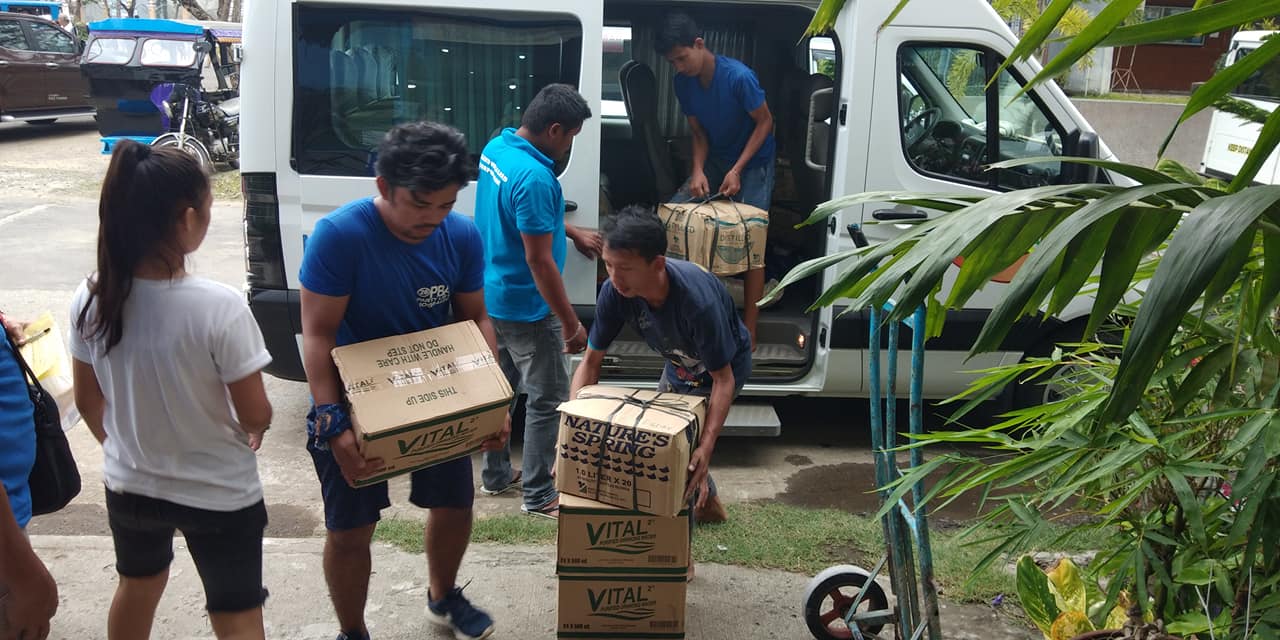 Earthquake relief donations San Pablo Parish 2019