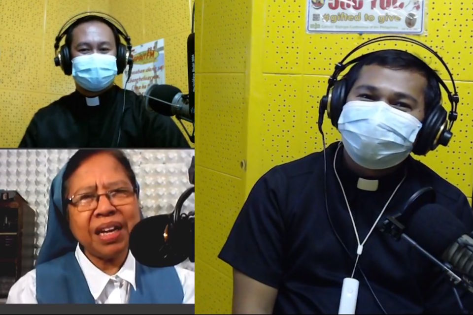 Fr Ronald (Dodong) Arcillas, Fr Cris Alcayde, Sr Rica Dalaguit Bokasyon Bililhong Gasa DXGN