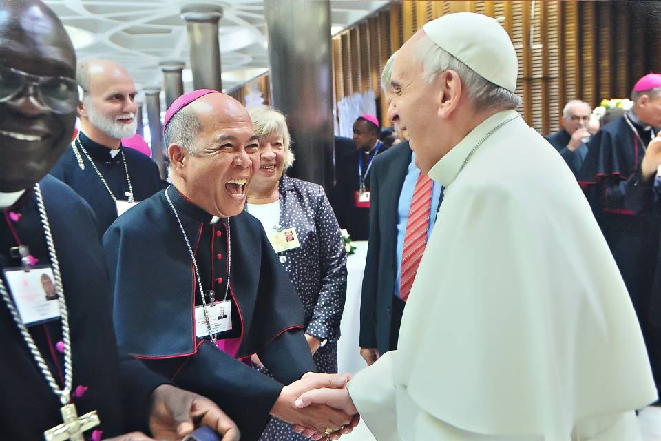 Abp Valles with Pope Francis