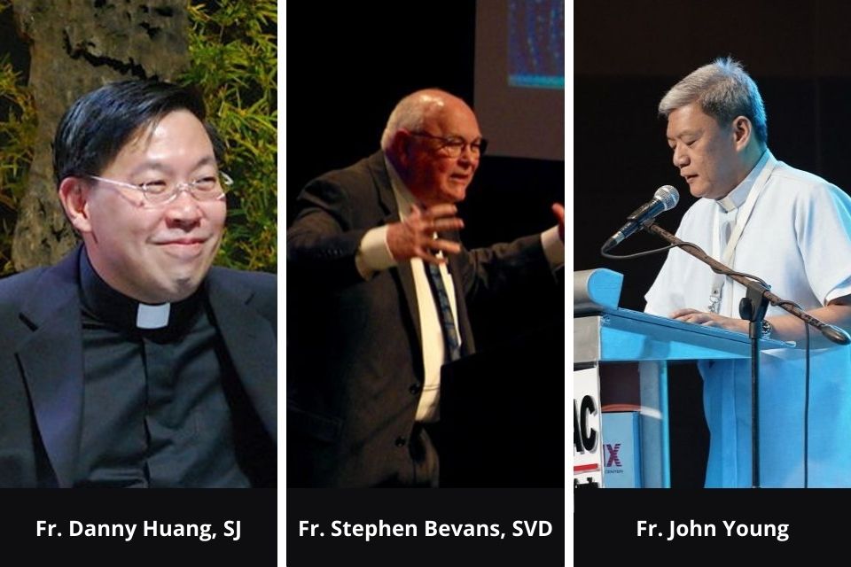 Fr. Stephen Bennett Bevans, SVD, Fr. John Young, and Rev. Fr. Danny Huang, SJ