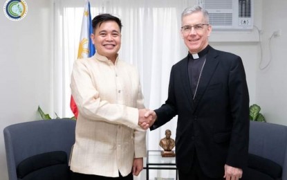 CCC vice chair Robert Borje with Papal Nuncio to Phils Arch Charles Brown