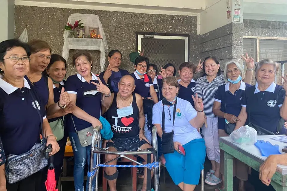 Catholic Women's League of Sto. Niño Parish of Magsaysay visiting the old and sick during Ash Wednesday