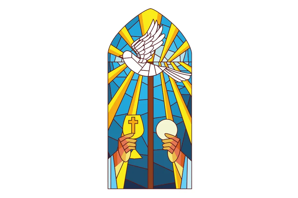 Eucharist illustration editorial