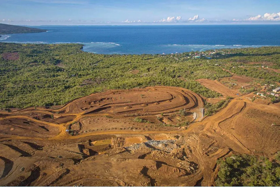 A mining site in Homonhon Island.