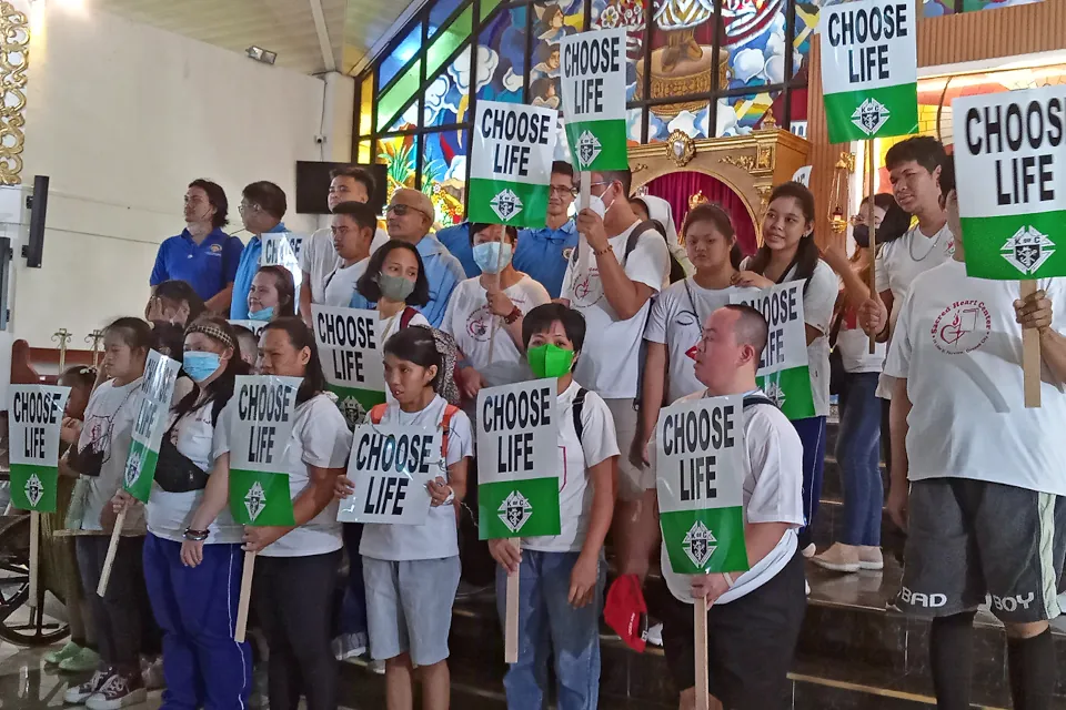 Some of the persons with intellectual disabilities (PIDs) who joined the “March for Life” of the Knights of Columbus Luzon North Jurisdiction on March 25, 2023