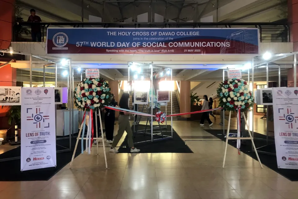 Holy Cross of Davao College (HCDC) photo exhibit for 57th World Day of Social Communications