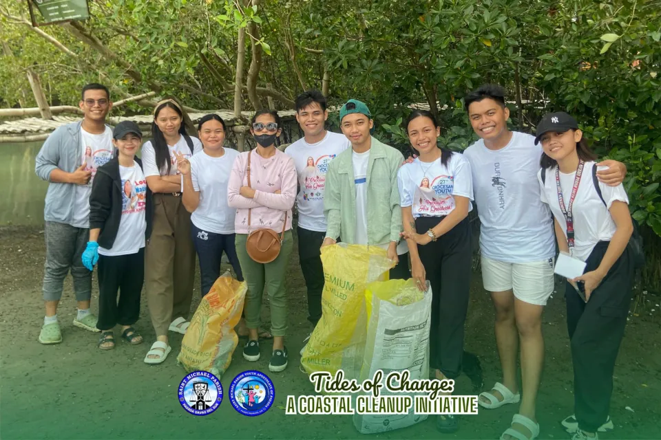 St Michael Parish Youth Apostolate Padada coastal cleanup 2023