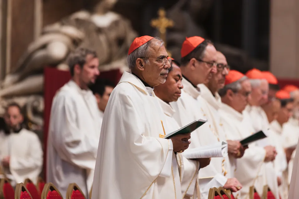 Cardinal Filipe Neri Ferrão, archbishop of Goa and Damão, during Mass in the Vatican’s St. Peter’s Basilica on October 21, 2024. (Photo: Synod.va/Maria Langarica)