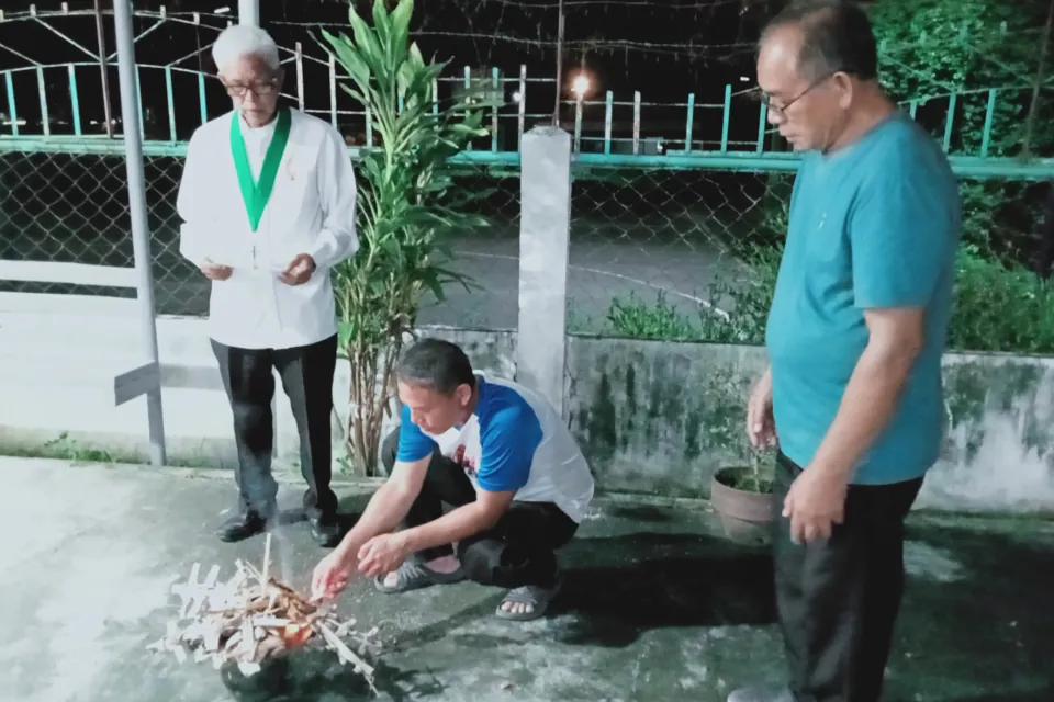 Rite of Burning Blessed Palms at St Joseph Parish GKKs 2025