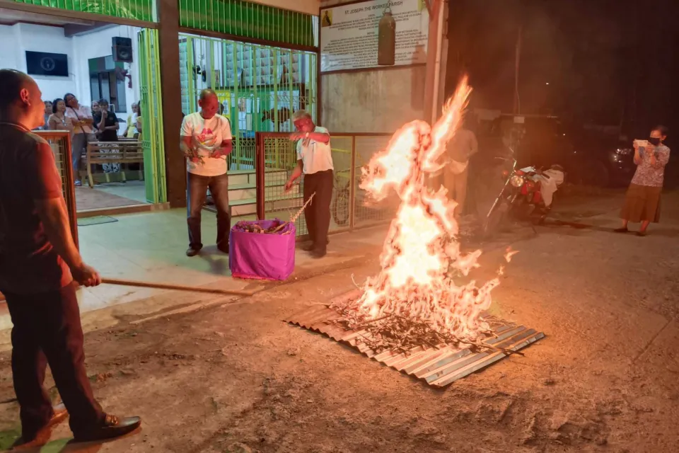 Rite of Burning Blessed Palms at St Joseph Parish GKKs 2025