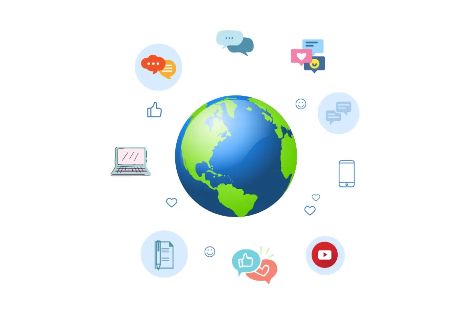 stock editorial digital social media illustration