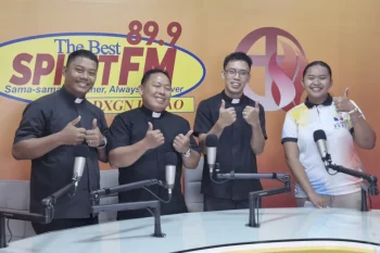 Rev. Marijun of the Most Holy Name of Jesus Ma. Cabales, SDV, Rev. Jerame of the Sacred Heart of Jesus Ma. Elmetanio, SDV, and Rev. Edmar of the Most Holy Trinity Ma. Lapus, SDV