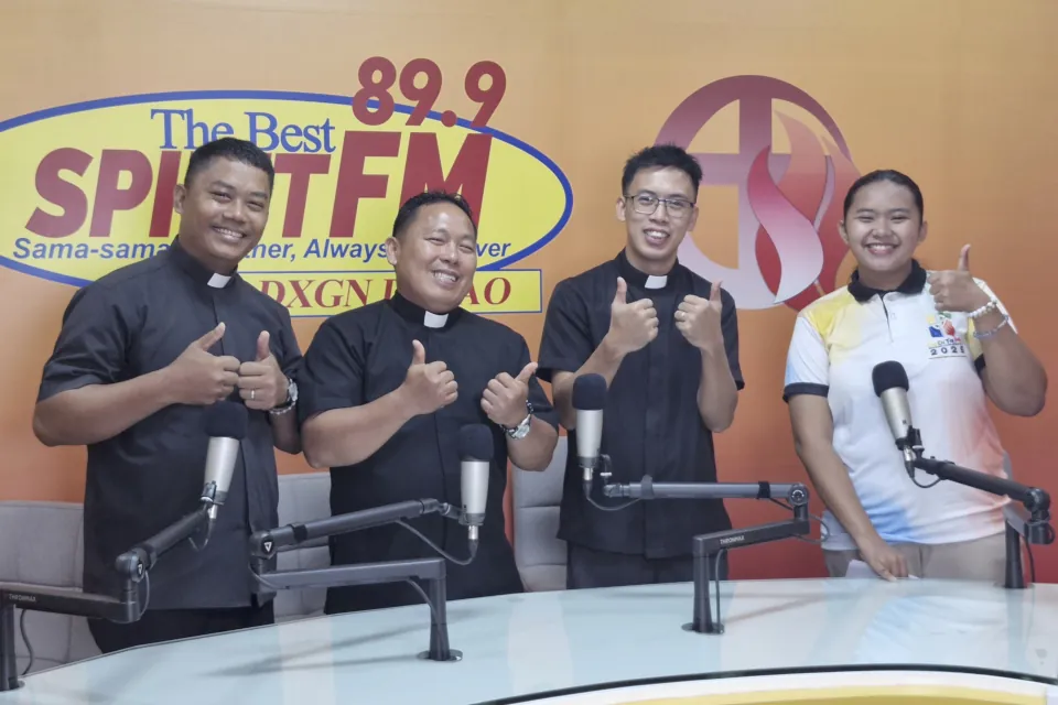 Rev. Marijun of the Most Holy Name of Jesus Ma. Cabales, SDV, Rev. Jerame of the Sacred Heart of Jesus Ma. Elmetanio, SDV, and Rev. Edmar of the Most Holy Trinity Ma. Lapus, SDV
