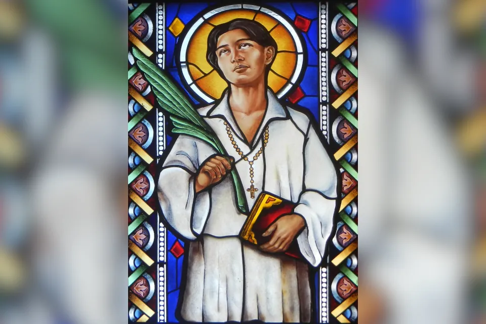 San Pedro Calungsod stained glass