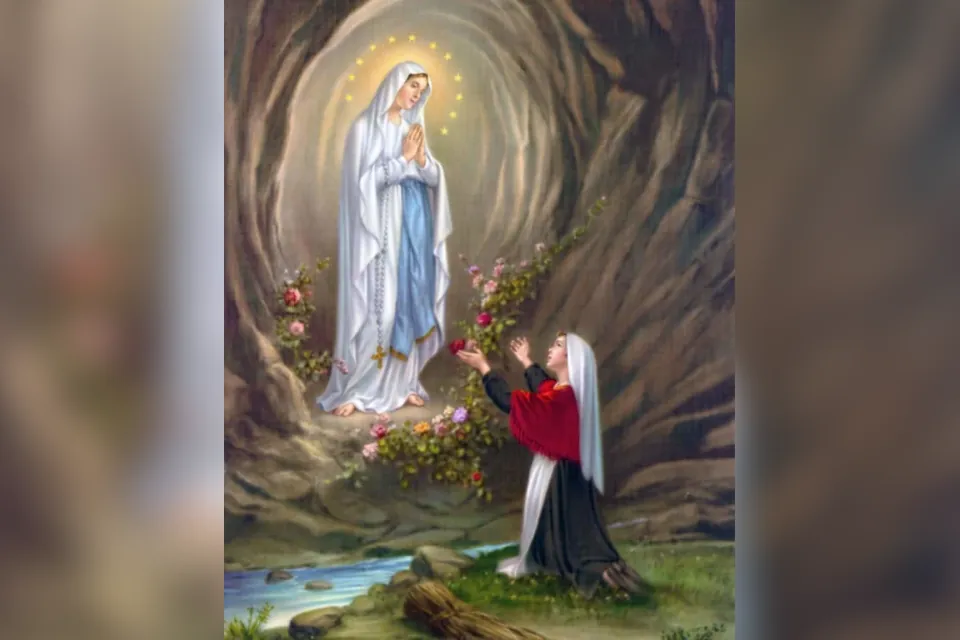 Our Lady of Lourdes with Bernadette image