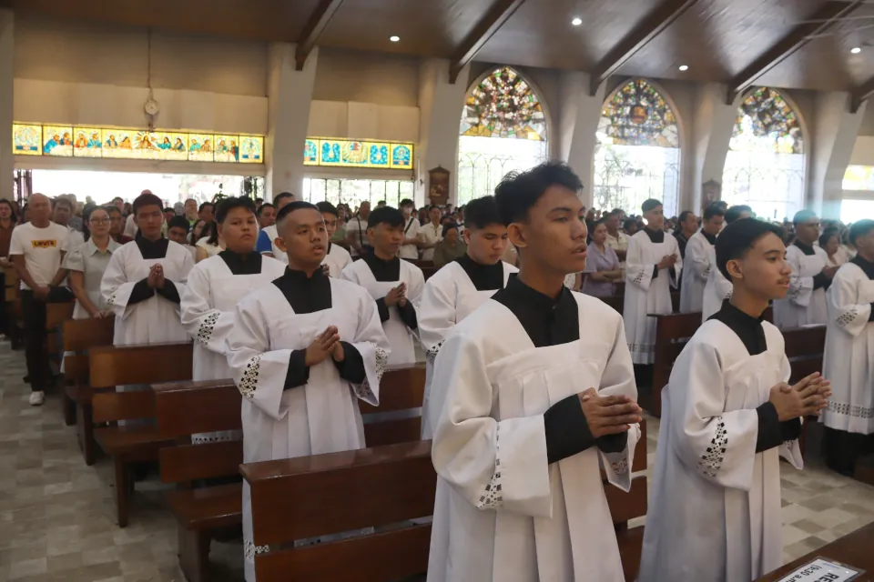 altar servers Rite of Investiture Admission 2026 at San Pedro Cathedral