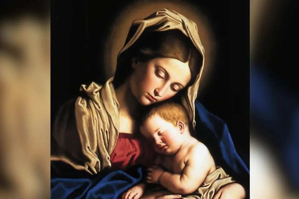 Blessed Virgin Mary and Infant Jesus Madonna and Child Mary Mother of God painting
