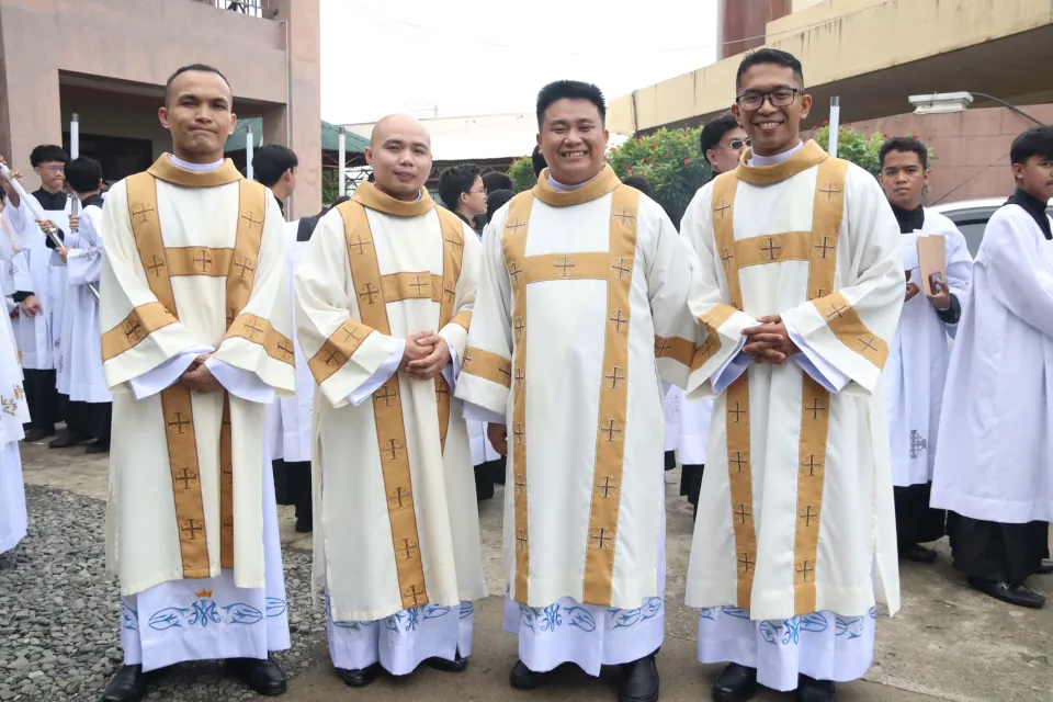 The four Vocationist deacons ordained to the priesthood were Rev. Carlo Rey Maria of the Divine Mercy Panaguition, SDV; Rev. Romeo III of the Sacred Heart of Jesus Soria, SDV; Rev. Clark Maria of the Holy Eucharist Diputado, SDV; and Rev. Eric Maria of the Divine Mercy Lastima, SDV.