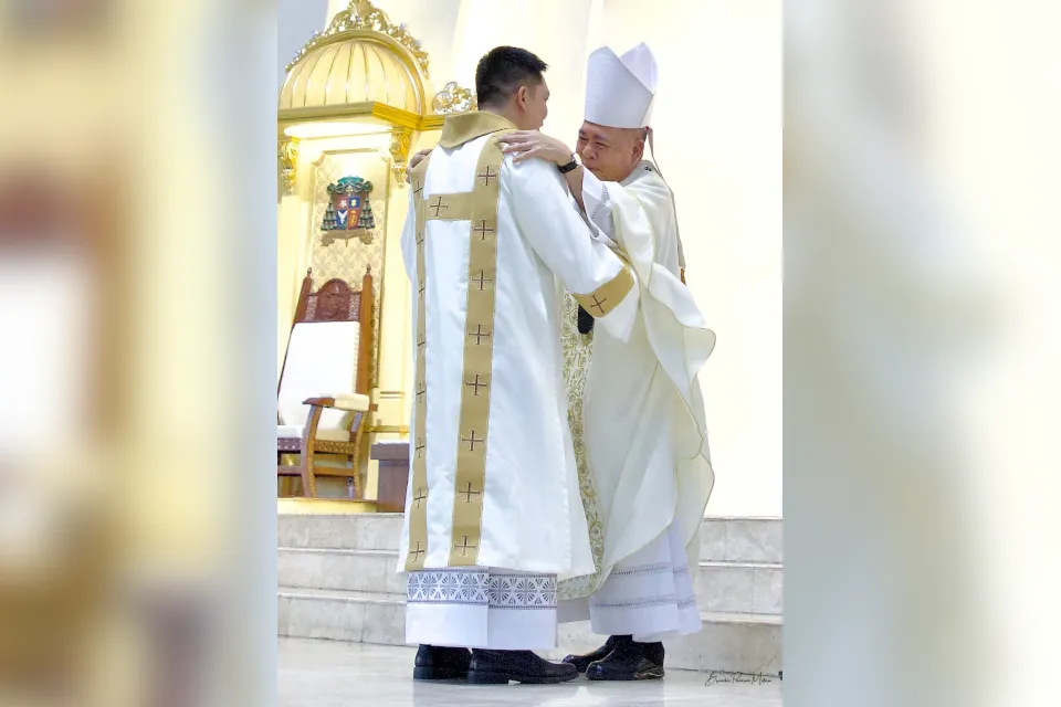 Fr Dan Baliano with Abp Valles