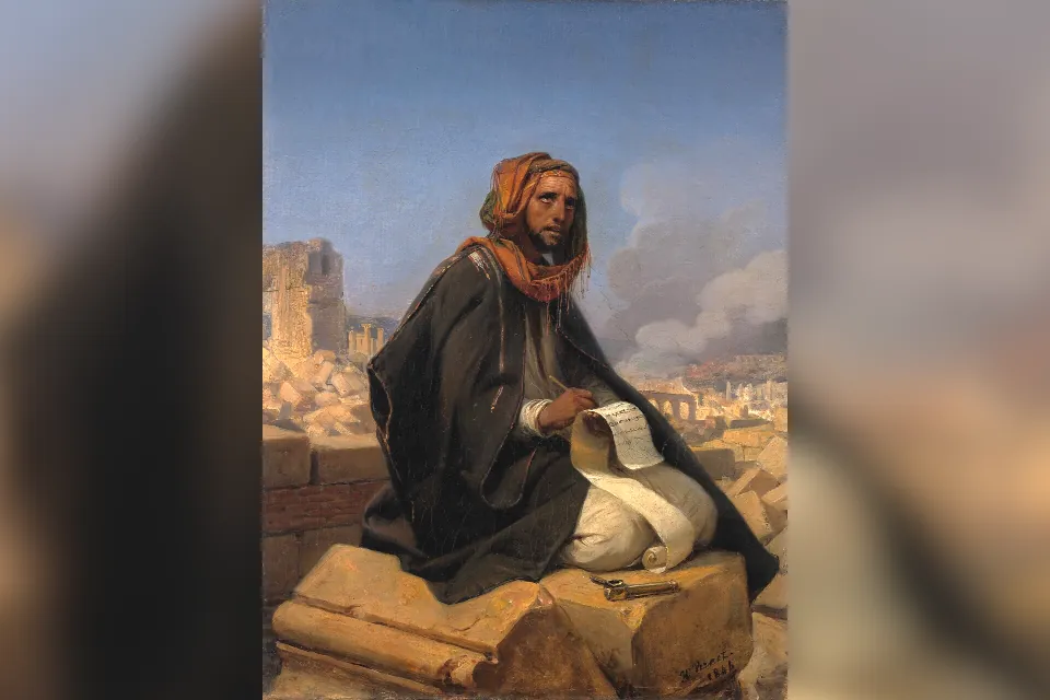 Painting - Jeremiah on the ruins of Jerusalem by Horace Vernet
